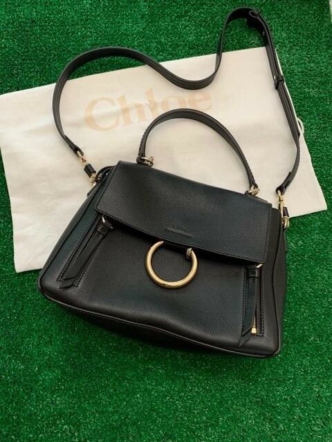 chloe faye day small pebbled ring shoulder bag